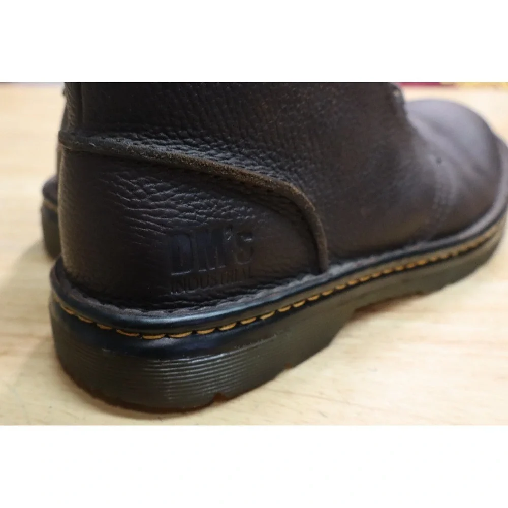 Dr Martens Industrial Sussex Brown Leather Docs‎ Boots Shoe Lace Mens Size 9